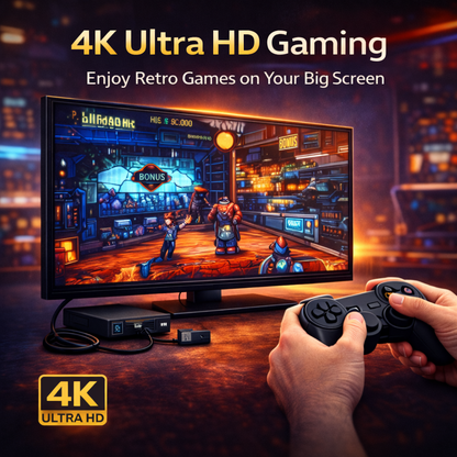Retro Gaming Stick Pro – 4K Plug & Play Console with 40,000+ Games