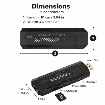 Retro Gaming Stick Pro – 4K Plug & Play Console with 40,000+ Games